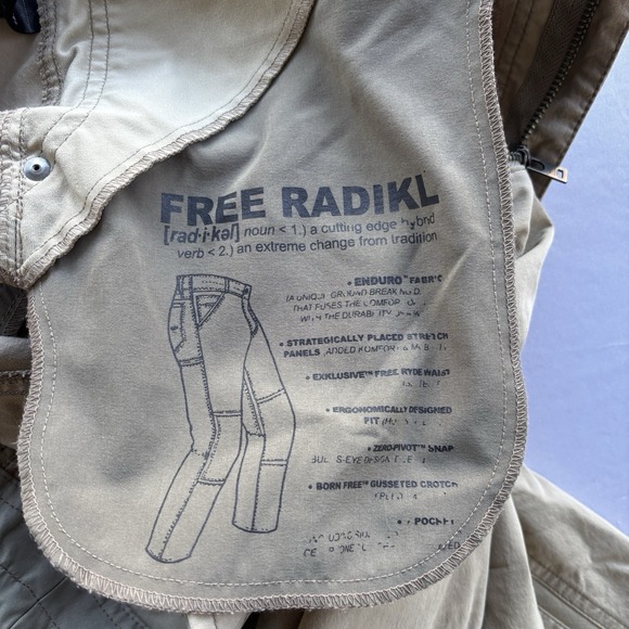 Kuhl Free Radikl Pants 36x34 Khaki Stretch Outdoor Hiking Workwear Style 5170 - Picture 6 of 14